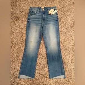 MOTHER Straight Leg Jeans in Medium Blue Wash